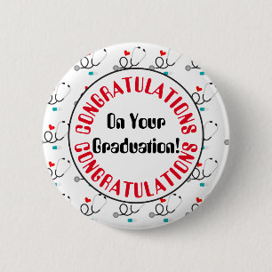 Botón del fiesta de la enfermera de la graduació