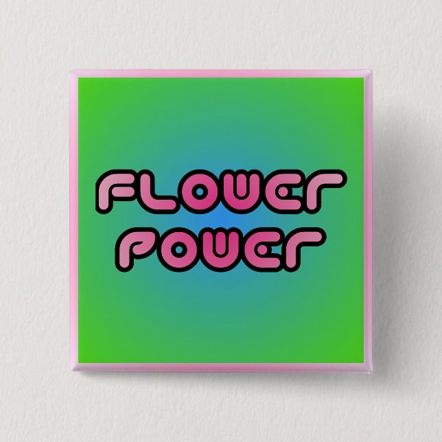 Botón del "flower power" (Anverso)