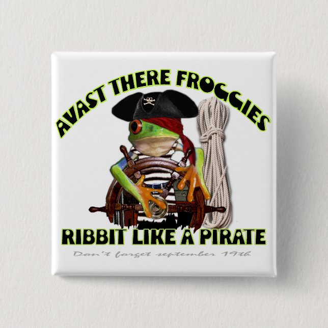 Botón del froggy del pirata (Anverso)