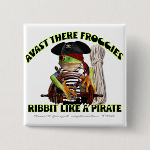 Botón del froggy del pirata