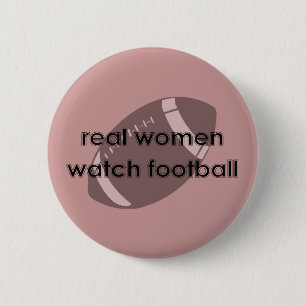 Botón del fútbol del reloj de las mujeres reales