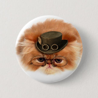 Botón del gato de Steampunk