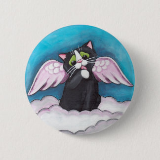 Botón del gato del ángel de guarda