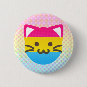 botón del gato del orgullo de la cacerola