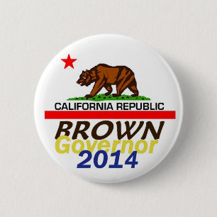 Botón del gobernador 2014 de BROWN