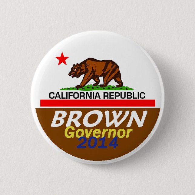 Botón del gobernador 2014 de BROWN (Anverso)