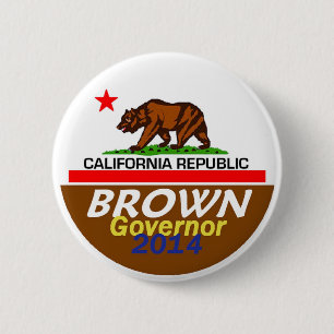 Botón del gobernador 2014 de BROWN