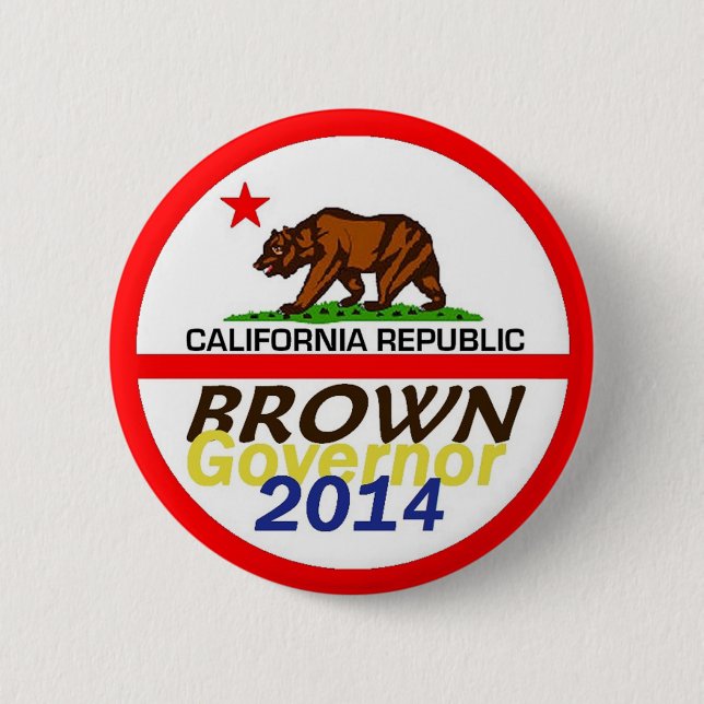 Botón del gobernador 2014 de BROWN (Anverso)