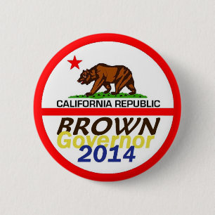 Botón del gobernador 2014 de BROWN
