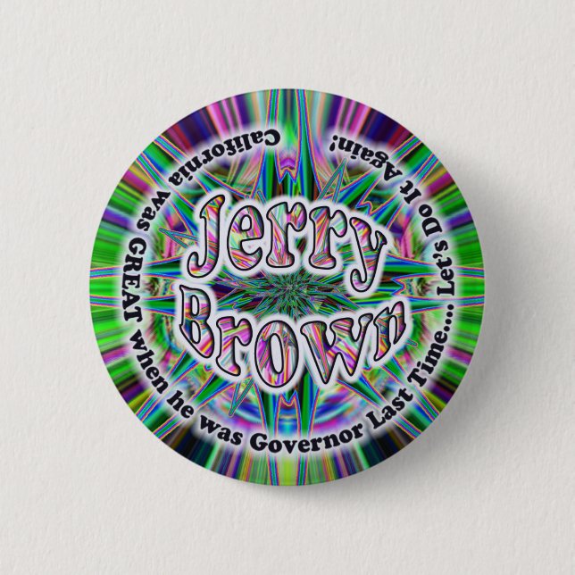 Botón del gobierno de Jerry Brown 4 (Anverso)
