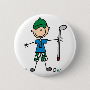 Botón del golf del deporte