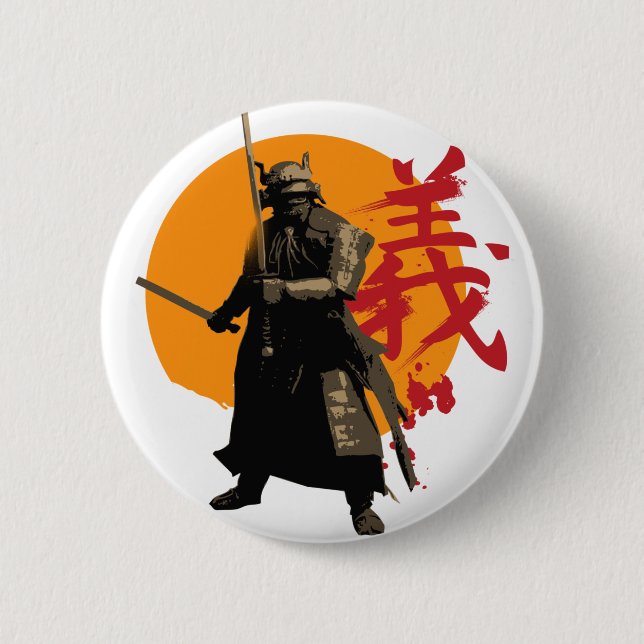 Botón del guerrero del samurai (Anverso)