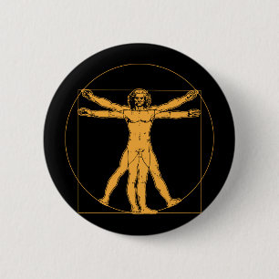 Botón del hombre de da Vinci Vitruvian