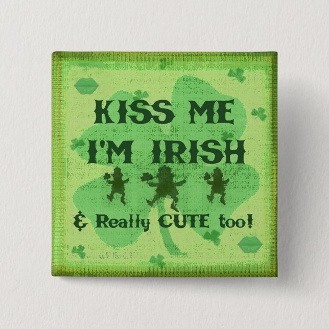 Botón del irlandés del día de St Patrick (Anverso)