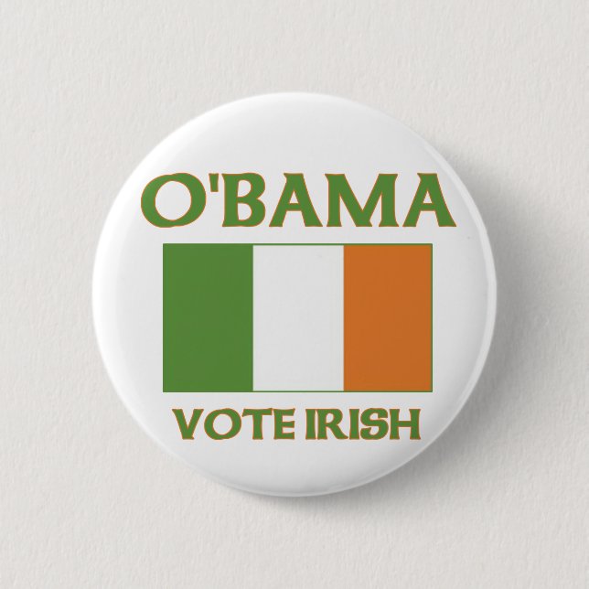 Botón del irlandés del voto de Obama (Anverso)