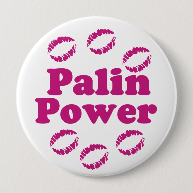 Botón del lápiz labial del poder de Palin (Anverso)