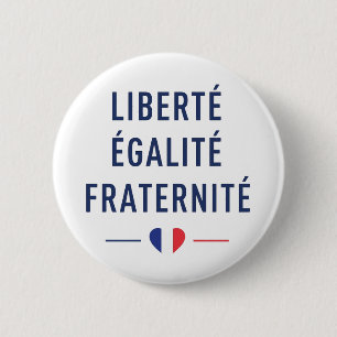 Botón del Lema Francés Liberté Égalité Fraternité