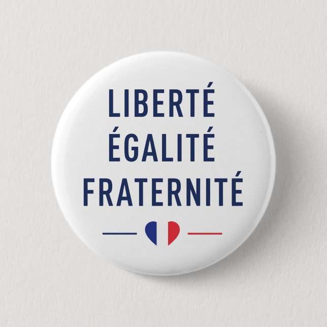 Botón del Lema Francés Liberté Égalité Fraternité (Anverso)