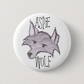 Botón del lobo de Aspie