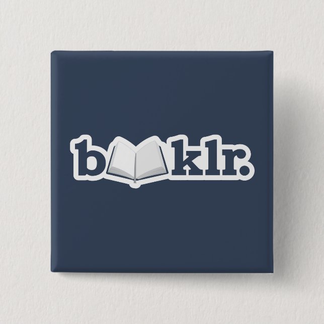 Botón del logotipo de Booklr (Anverso)