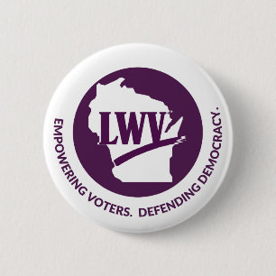 Botón del logotipo de LWV Wisconsin - Fondo blanco
