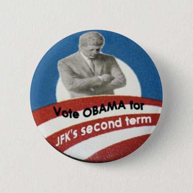Botón del logotipo de Obama/JFK (Anverso)