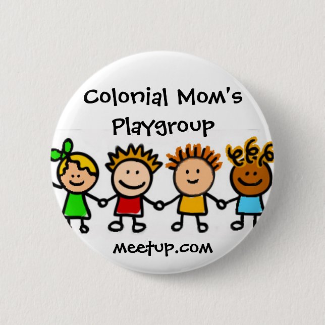 Botón del logotipo de Playgroup de la mamá (Anverso)