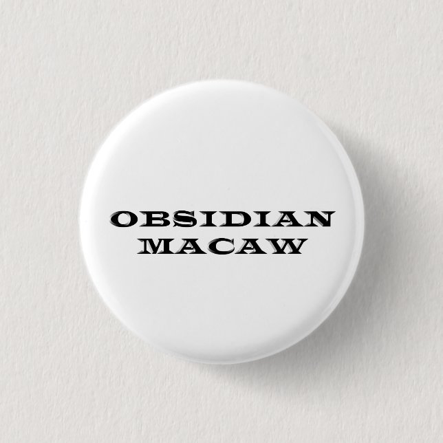 Botón del logotipo del Macaw de la obsidiana (Anverso)