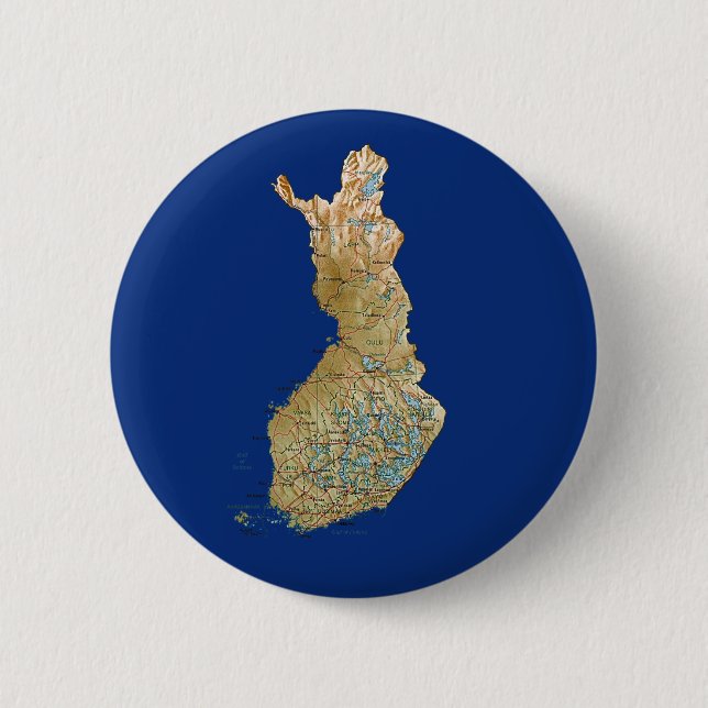 Botón del mapa de Finlandia (Anverso)