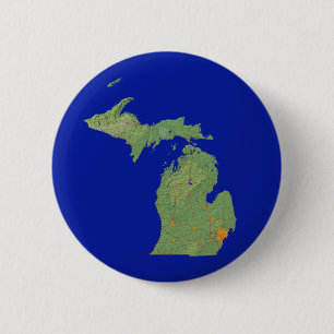 Botón del mapa de Michigan