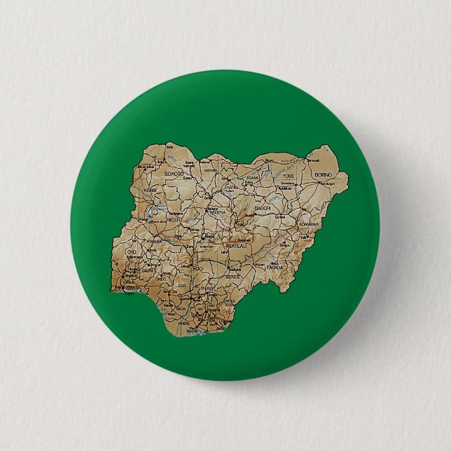 Botón del mapa de Nigeria (Anverso)