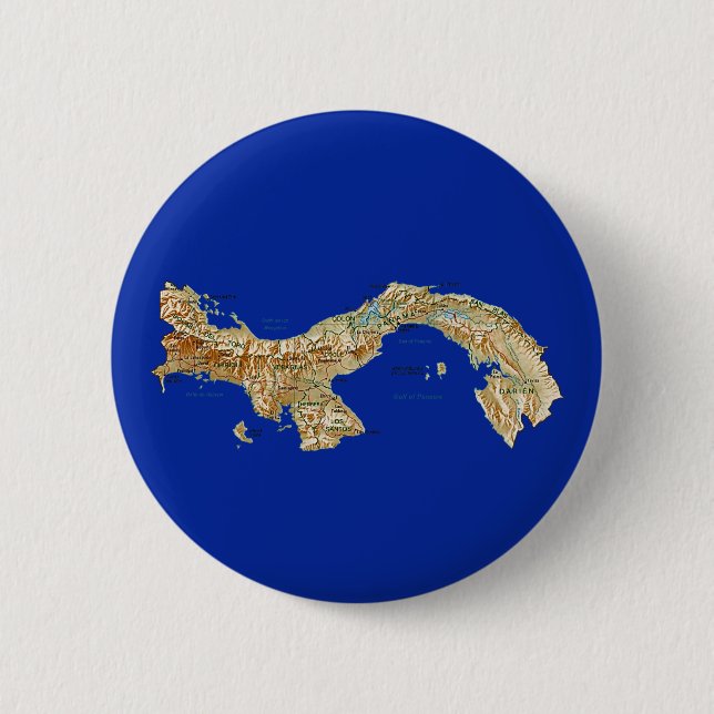 Botón del mapa de Panamá (Anverso)