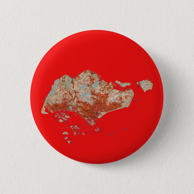 Botón del mapa de Singapur (Anverso)