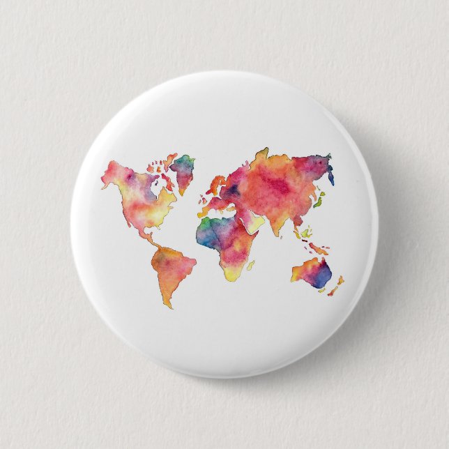Botón del mapa del mundo (Anverso)