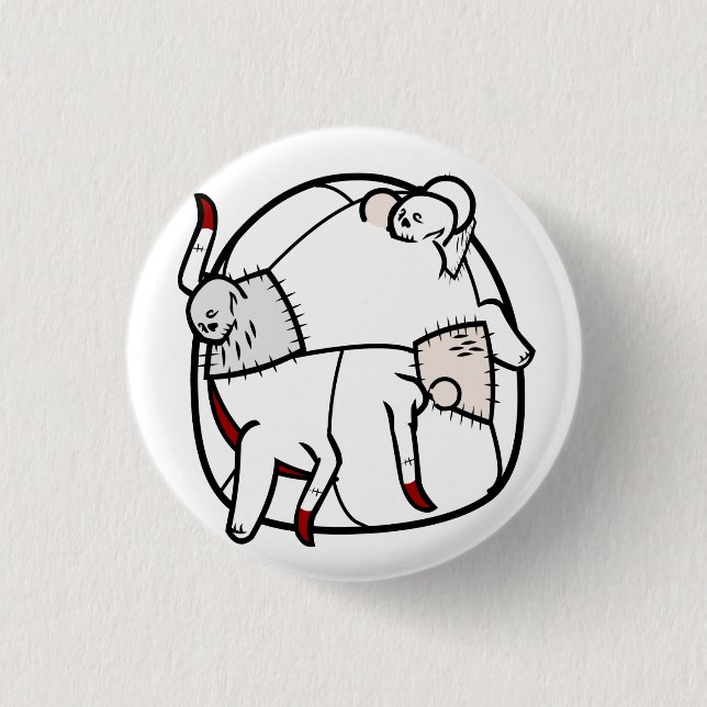 Botón del marmotreto del arte del cadáver (Anverso)