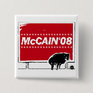 botón del McCain-Rótulo