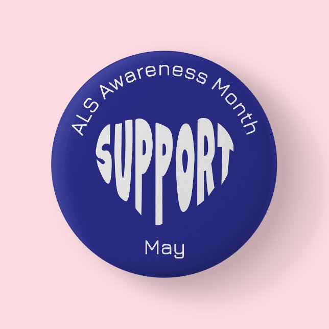 Botón del Mes de Concientización sobre la ELA Azul (ALS Awareness Month)