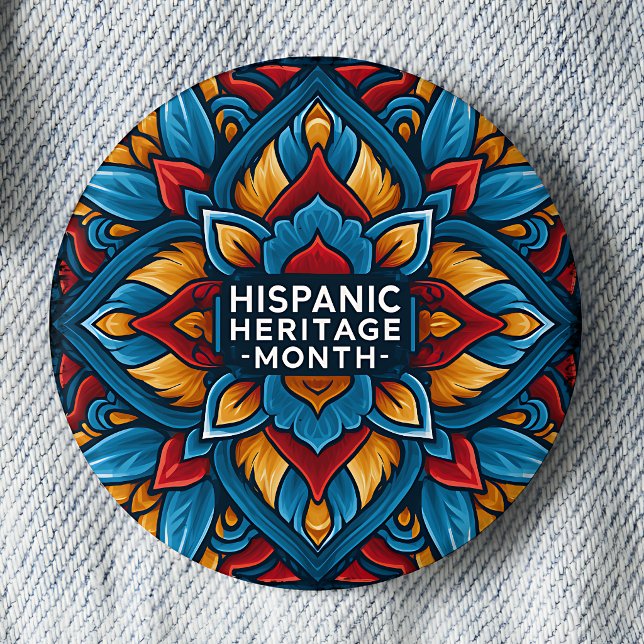 Botón del Mes de la Herencia Hispana de Azulejo Ta (Subido por el creador)
