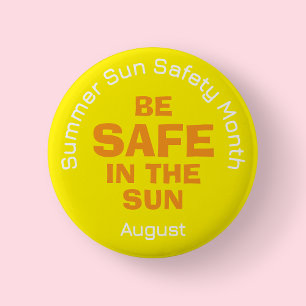 Botón del Mes de Seguridad del Sol de Verano Amari