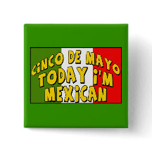 Botón del mexicano de Cinco de Mayo