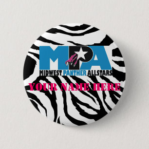 Botón del MPA del estampado de zebra