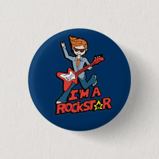 Botón del muchacho de la guitarra de Rockstar