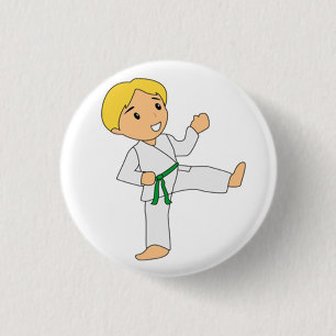 Botón del muchacho del cinturón verde