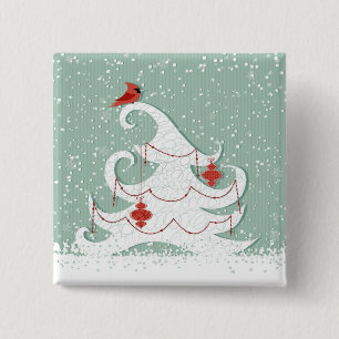 Botón del navidad blanco