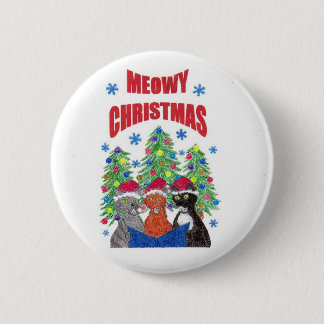 Botón del navidad de Meowy
