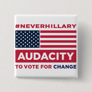 Botón del #NEVERHILLARY