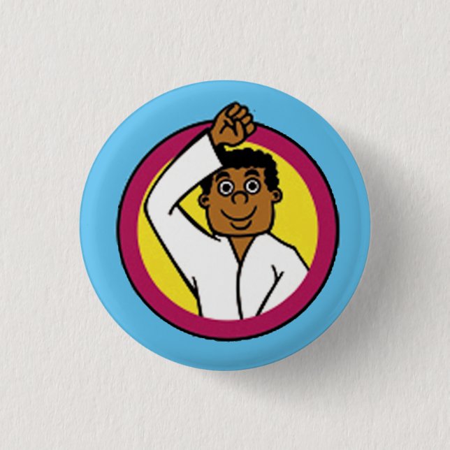 Botón del niño 2 del fiesta de los artes marciales (Anverso)