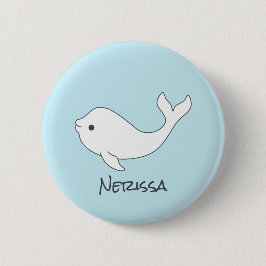 Botón del nombre de la ballena de la beluga