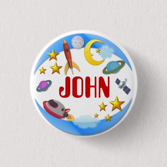 Botón del nombre del ~ del viaje del espacio (Anverso)