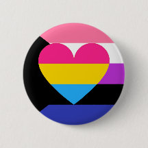 Botón del orgullo de Genderfluid Panromantic